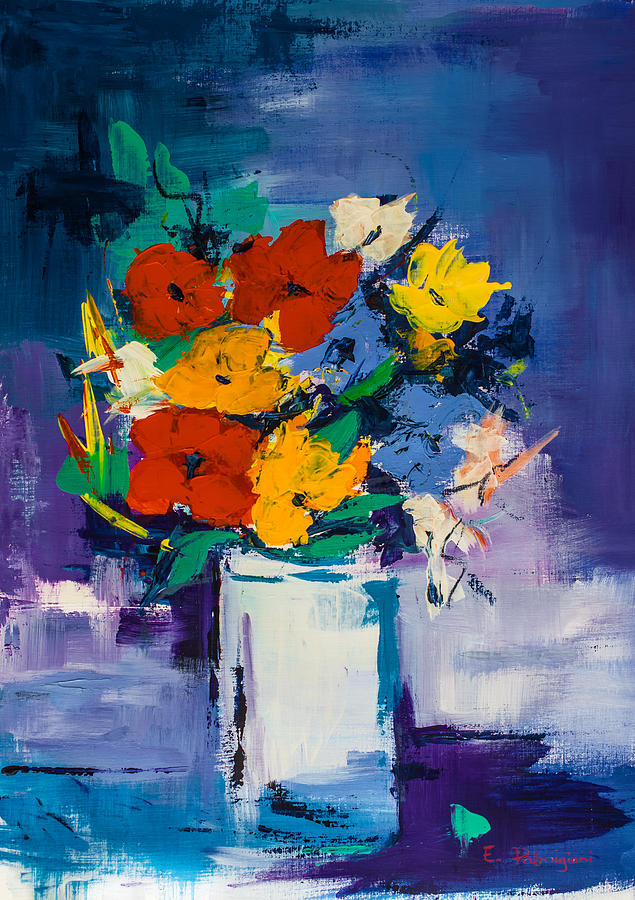 Happy flowers Painting by Elise Palmigiani