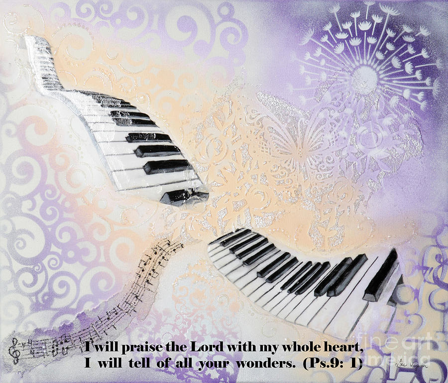 Music Painting - Joyful Keyboard by Lois Viguier