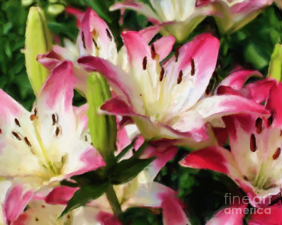 Joyful Lilies Painting by Smilin Eyes Treasures