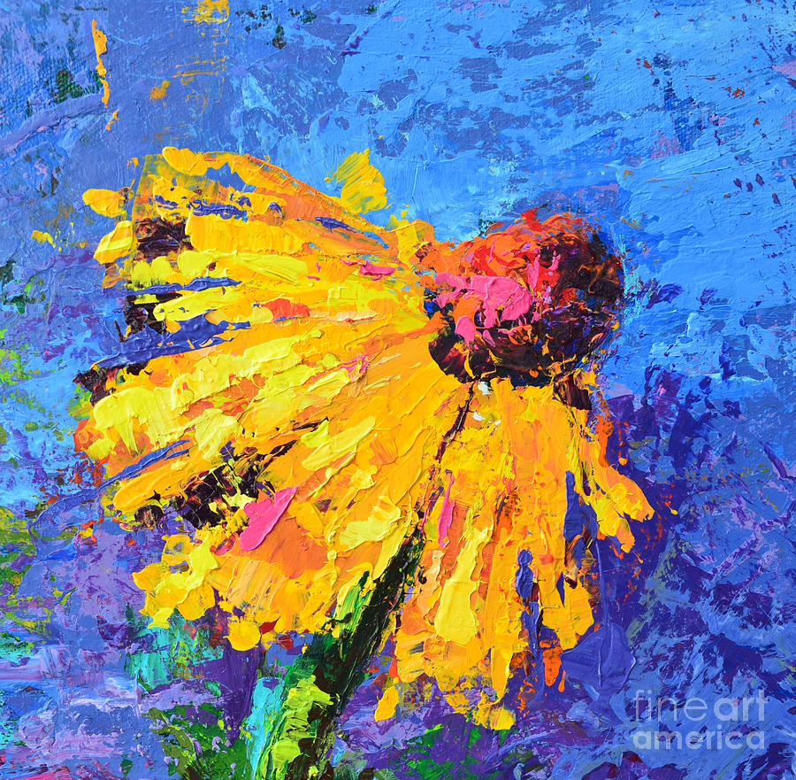 Joyful Reminder Modern Impressionist Floral Still life palette knife work Painting by Patricia Awapara
