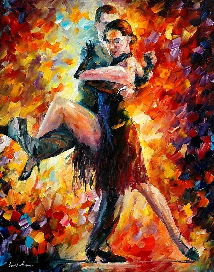 Joyful Tango - Palette Knife Oil Painting On Canvas By Leonid Afremov ...