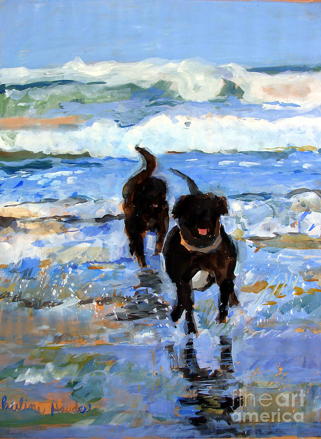 Dog Painting - Joyous Mr. T by Pauline Hauder