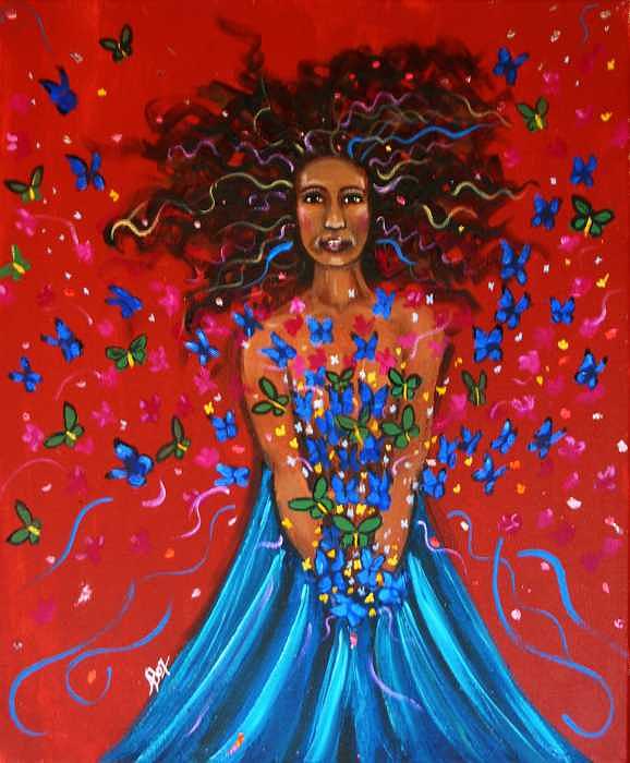 Butterfly Painting - Joyous Transformation by Ana M  Berry