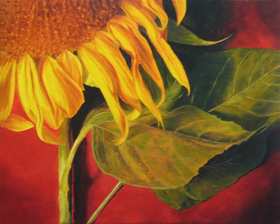 Joys Sunflower Painting by Marina Petro