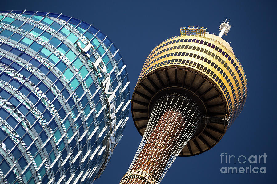 JP Morgan building and Sydney Tower Photograph by Sheila Smart Fine Art Photography