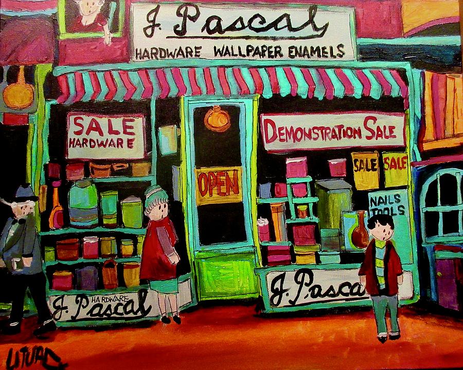 J. Pascal Hardware First Store on the Main Painting by Michael Litvack