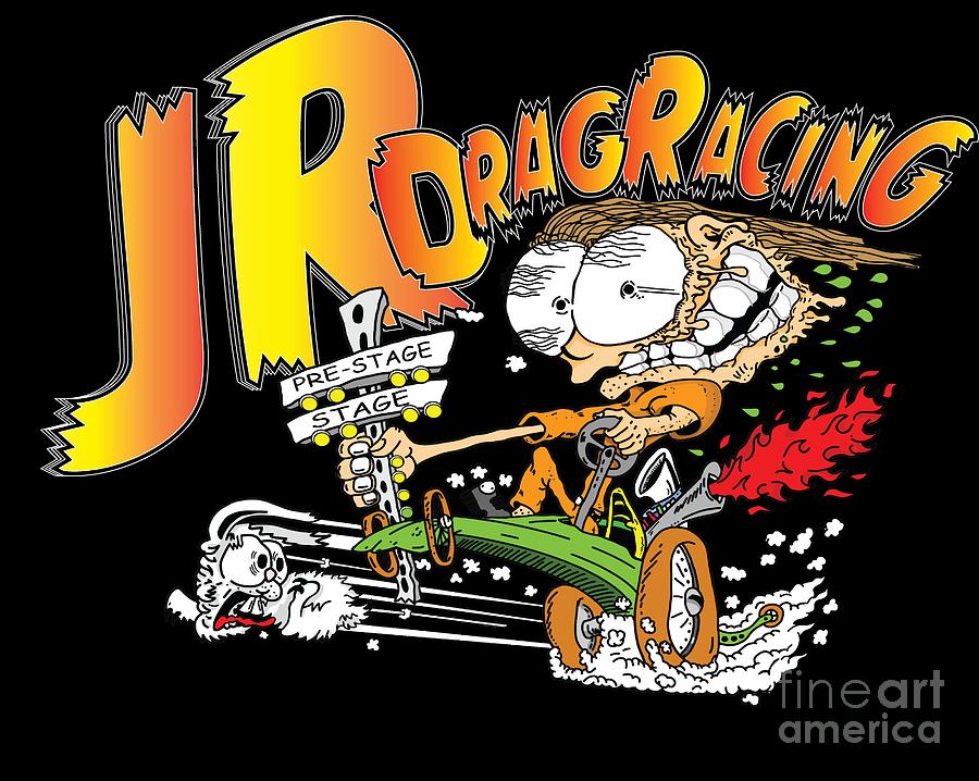 Jr Drag Racing Drawing by Jack Norton