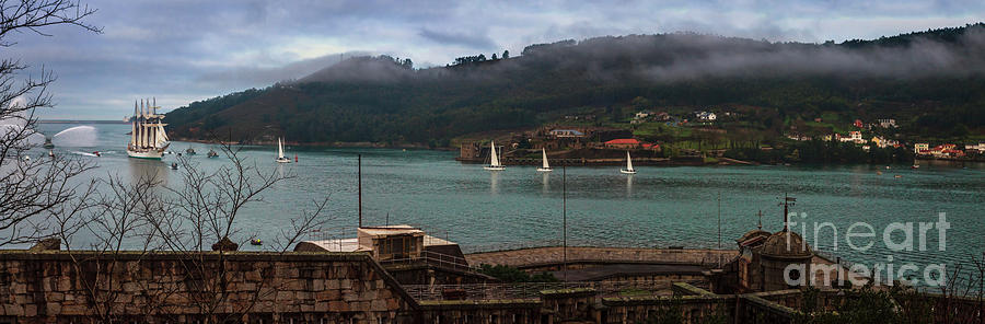 Juan Sebastian Elcano Panorama Arriving To The Port Of Ferrol Photograph by Pablo Avanzini