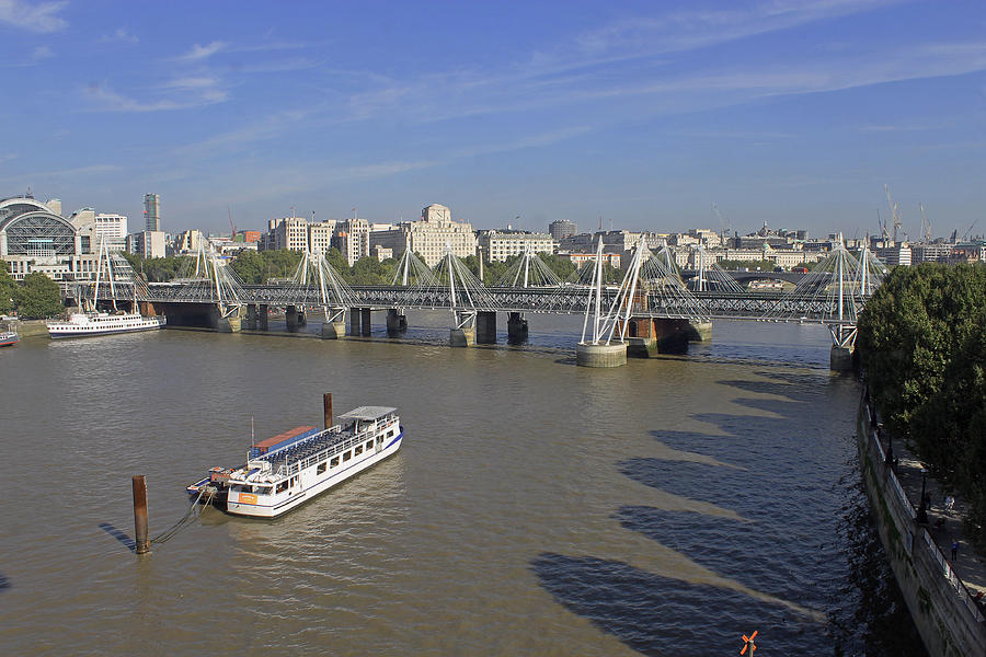 Jubilee Bridges from London Eye Photograph by Tony Murtagh