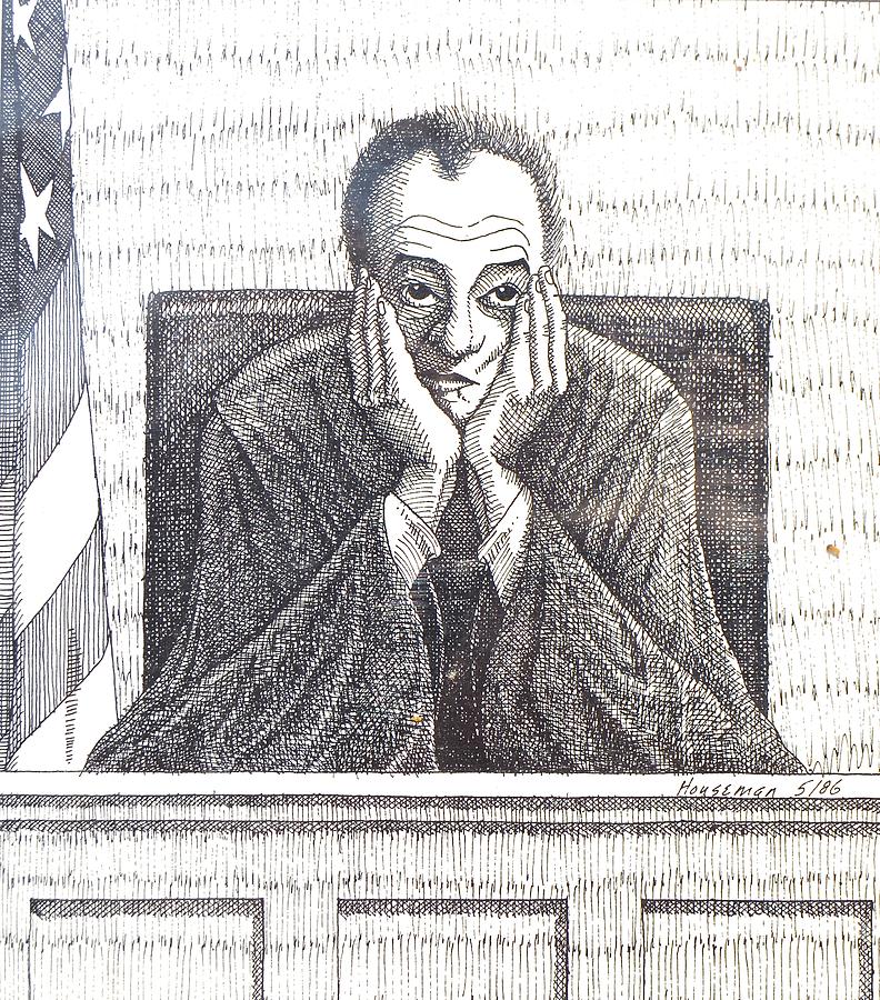 Portrait Drawing - Judge by John Houseman