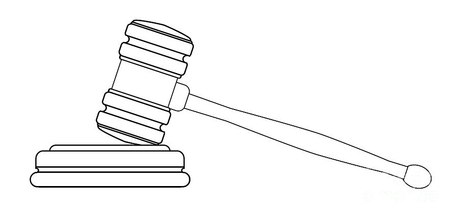 judge mallet drawing