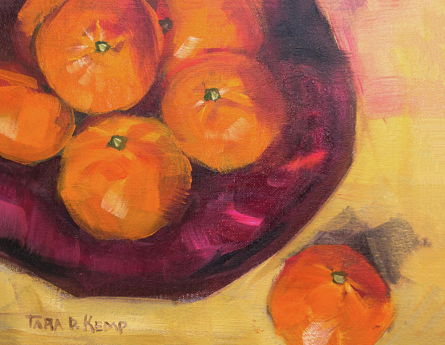 Judis Tangerines Painting by Tara D Kemp