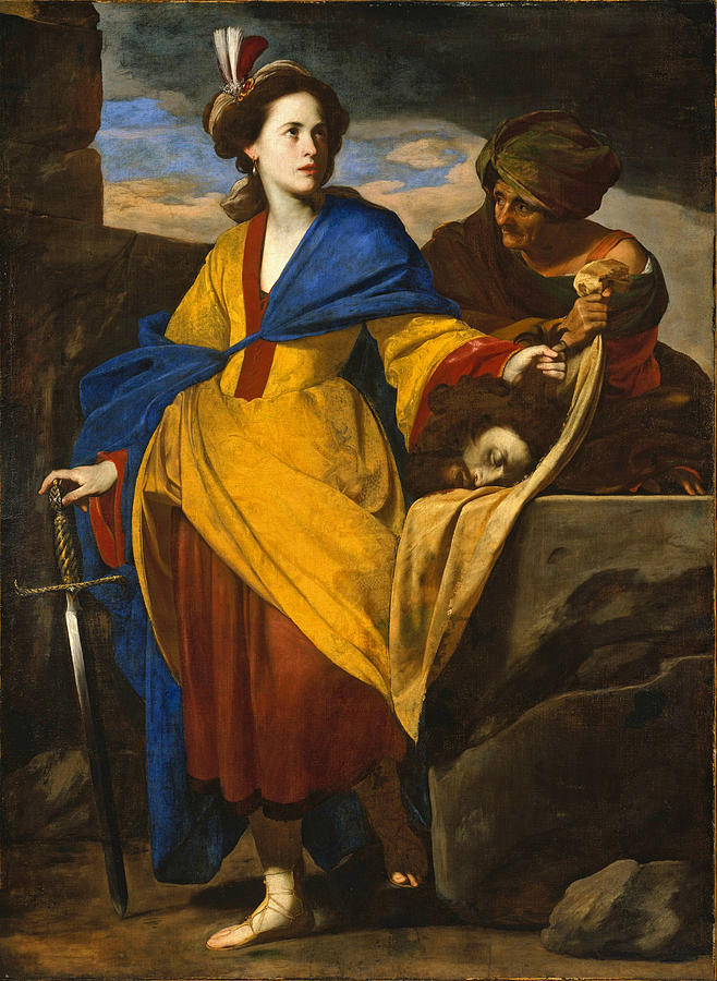 Famous Paintings Painting - Judith with the Head of Holofernes by Massimo Stanzione