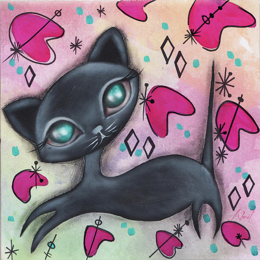 Judy Cat Painting by Abril Andrade