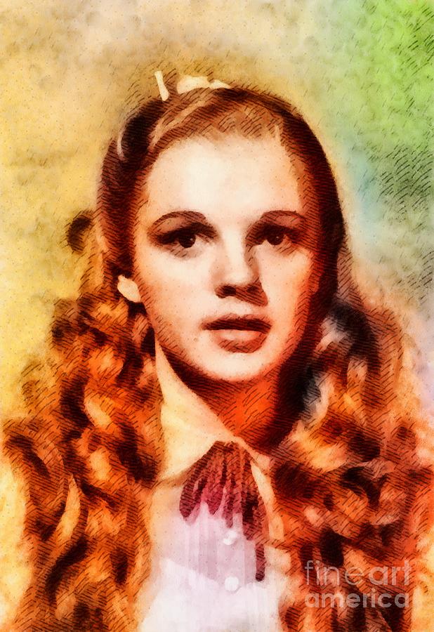 Hollywood Painting - Judy Garland as Dorothy in The Wizard of Oz by Esoterica Art Agency