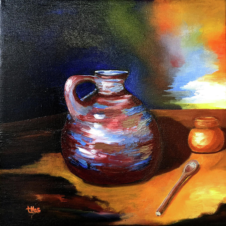 Jug Mug and Spoon Painting by Terry R MacDonald