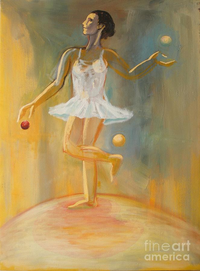 Juggling Painting - Juggling by Ushangi Kumelashvili Juggling Painting - Juggling by Ushangi Kumelashvili