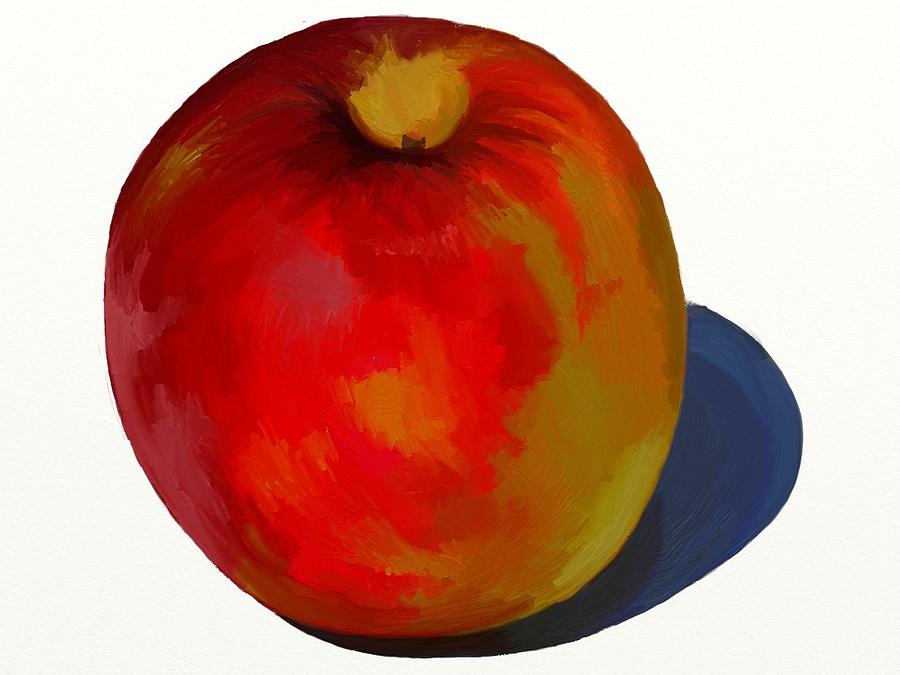 Still Life Painting - Juicy Apple by Michael Guy