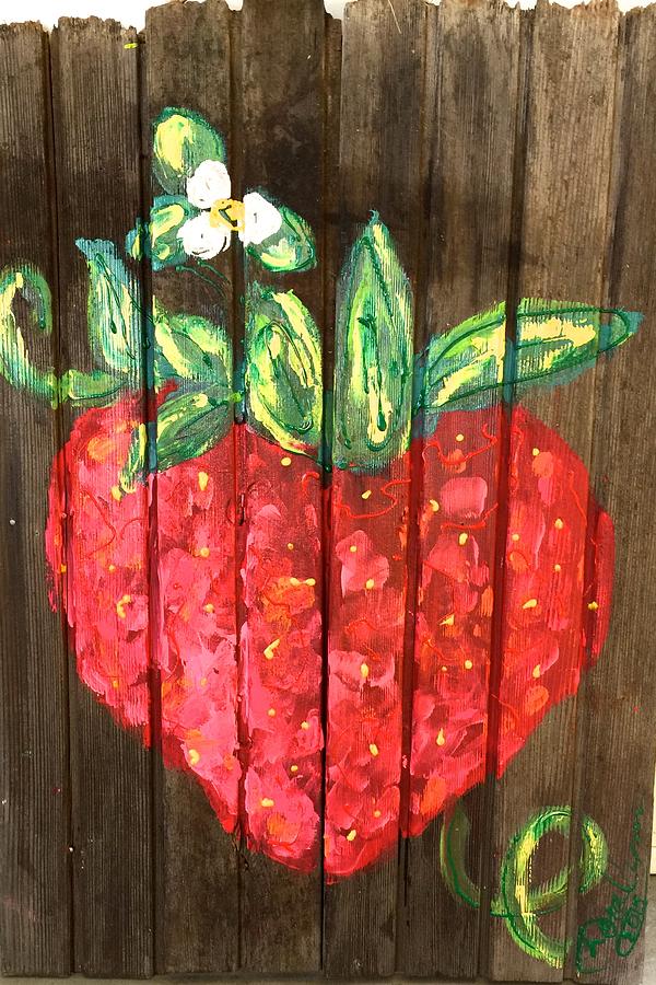 Strawberry Painting - Juicy Berry by Doralynn Lowe