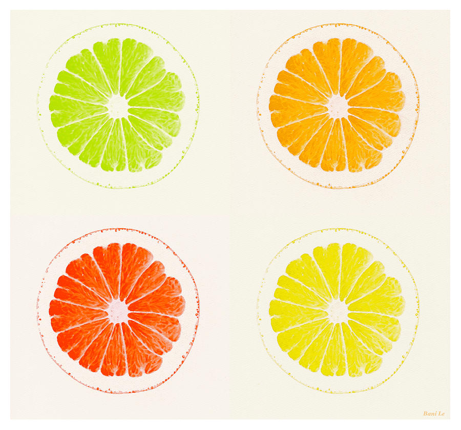 Juice Painting - Juicy Citrus by Little Bunny Sunshine