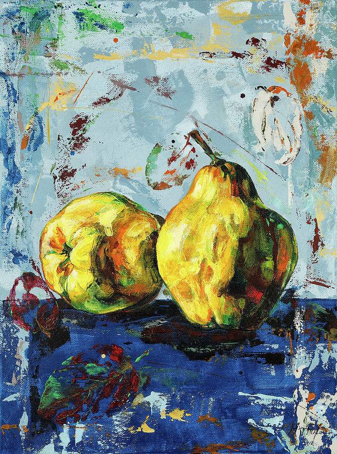 Still Life Painting - Juicy Quinces by Maria Arnaudova