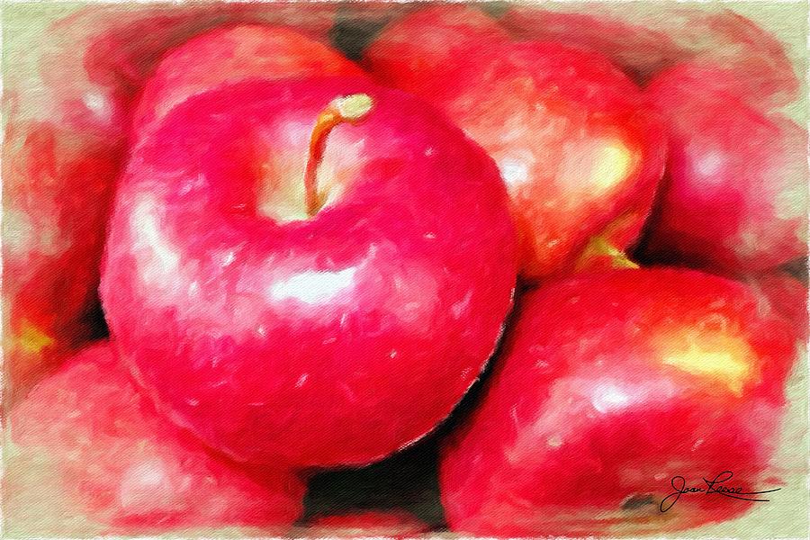 Juicy Red Apples Painting by Joan Reese