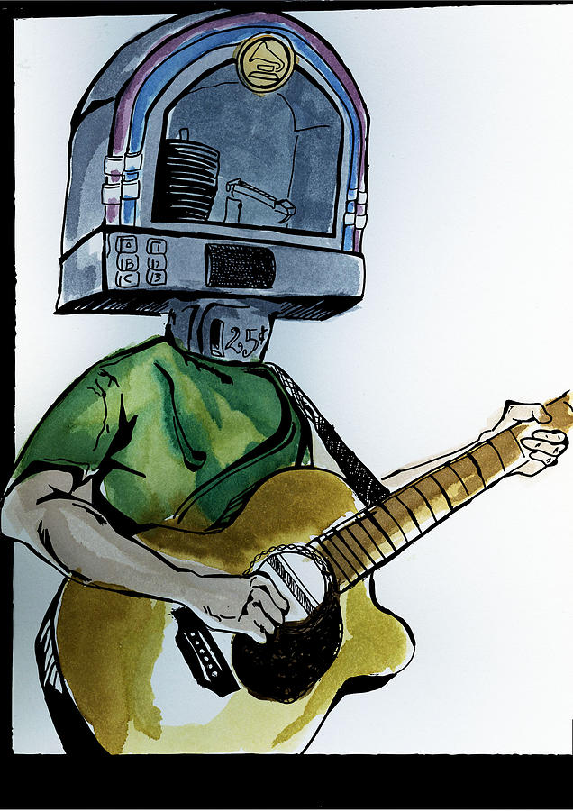 Jukebox Drawing by Bradley Hendricks