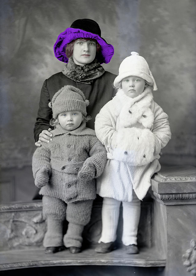 Portrait Photograph - Julia Johnson in Purple Cloche by Rachel Knight Portrait Photograph - Julia Johnson in Purple Cloche by Rachel Knight