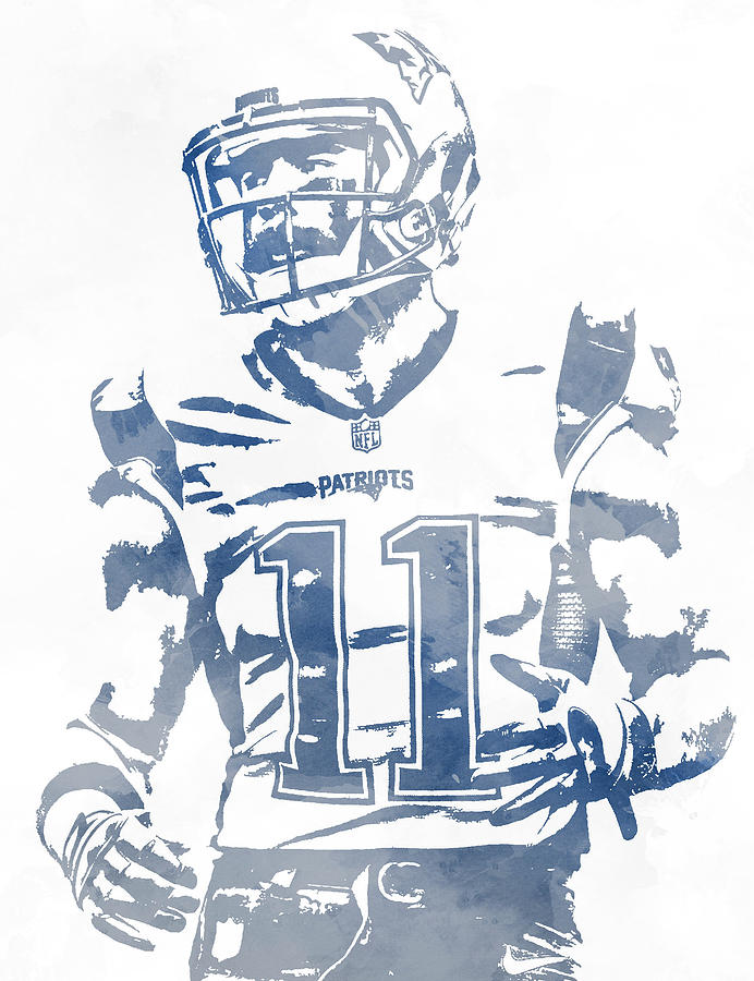 Julian Edelman NEW ENGLAND PATRIOTS PIXEL ART 4 Poster by Joe