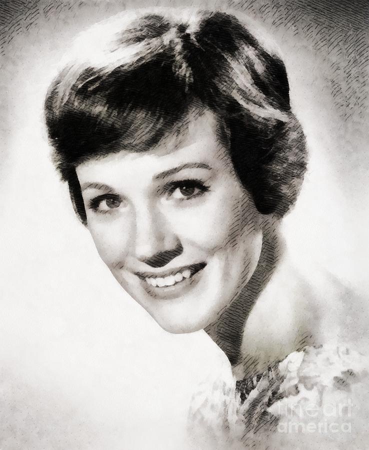 Julie Andrews, Hollywood Legend by John Springfield Painting by Esoterica Art Agency