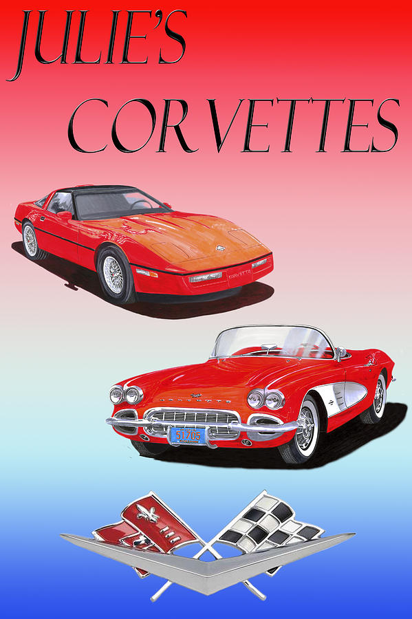 Julies Corvettes without borders Painting by Jack Pumphrey