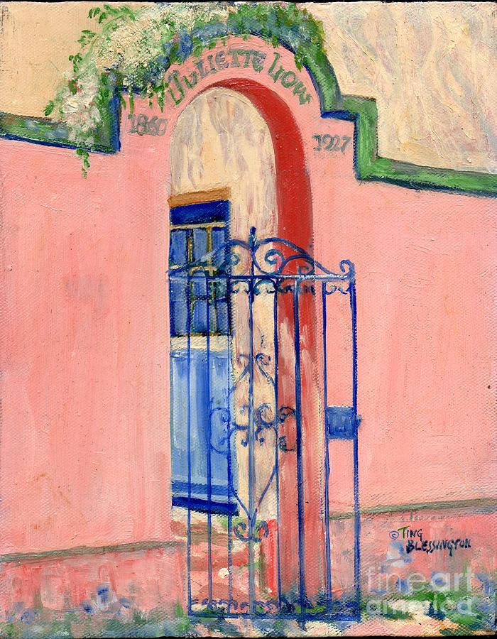 Juliette Low Garden Gate Savannah Painting by Doris Blessington