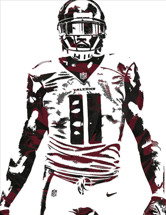 Julio Jones artwork, american football, Atlanta Falcons, NFL