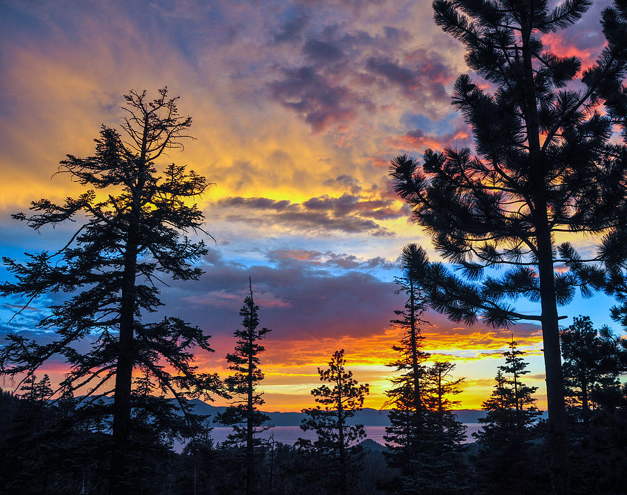 July 14 2014 Lake Tahoe Sunset 2 - Nevada Photograph by Bruce Friedman