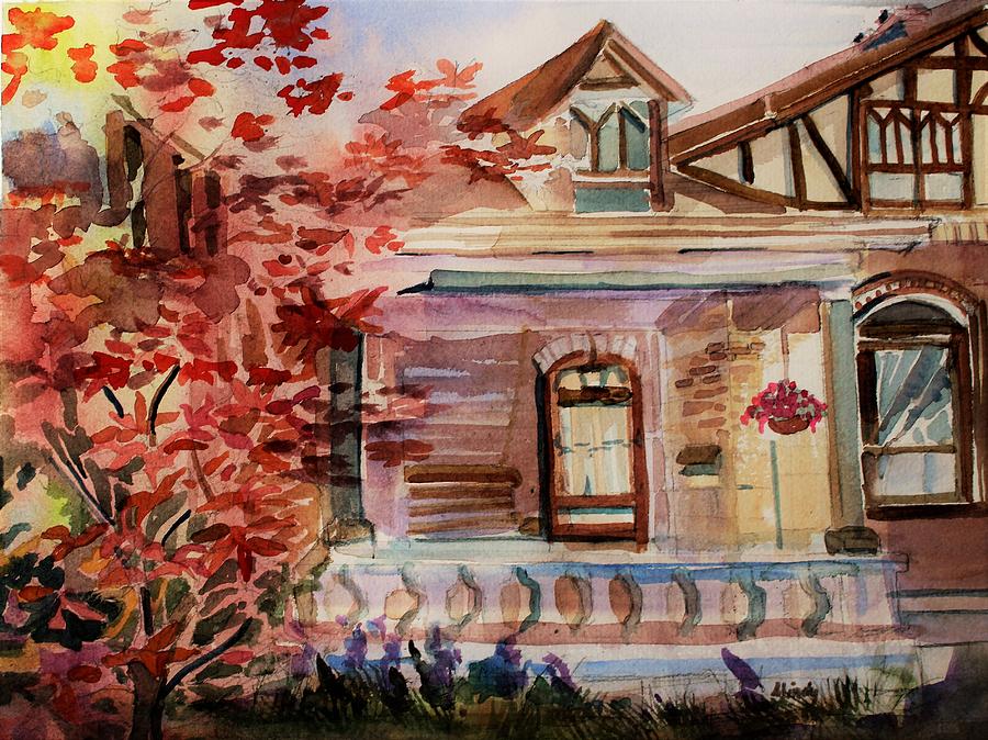 Architecture Painting - July in German Village by Mindy Newman