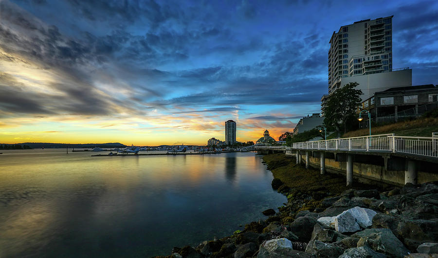 July morning at Nanaimo's Waterfront Photograph by Mike Thompson - Fine ...