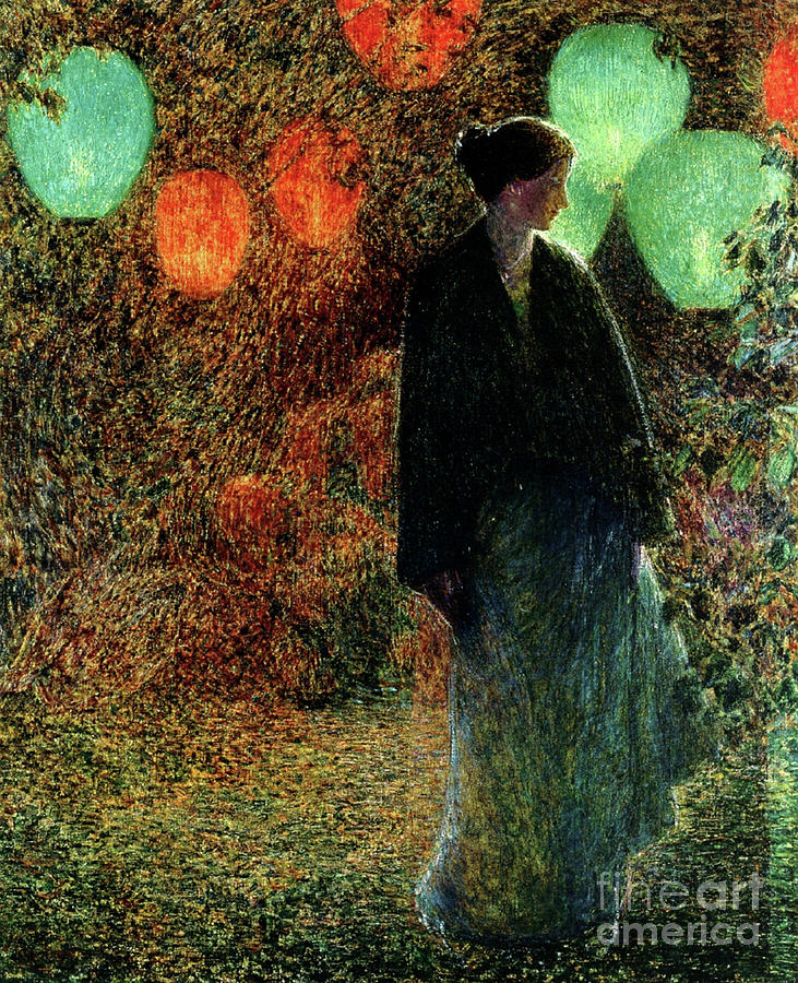 July Night Painting by Childe Hassam