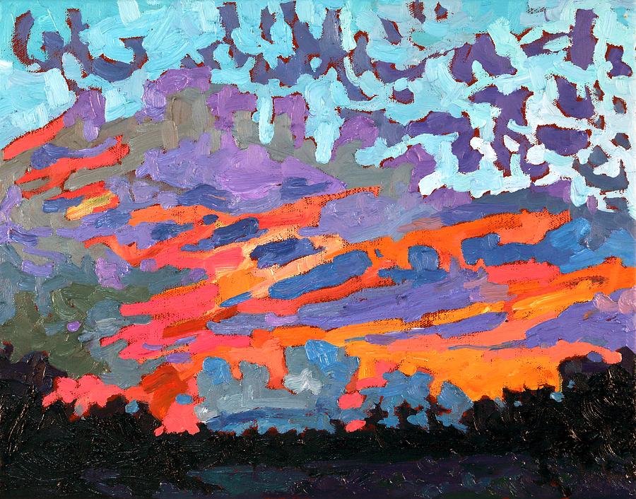 July Sunrise 2016 Painting by Phil Chadwick