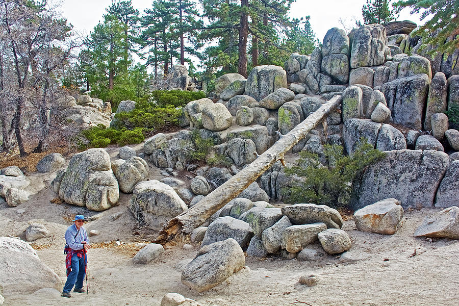 Jumbo Rocks on Castle Rock Trail near Big Bear Lake, California Photograph by Ruth Hager