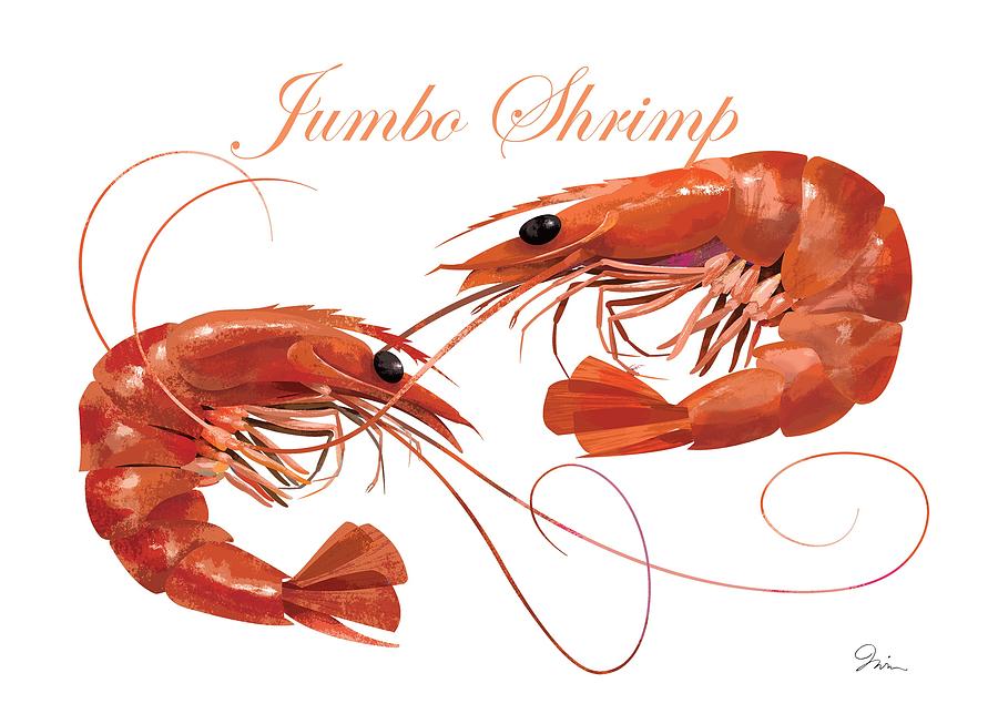 Fish Digital Art - Jumbo Shrimp by Trevor Irvin