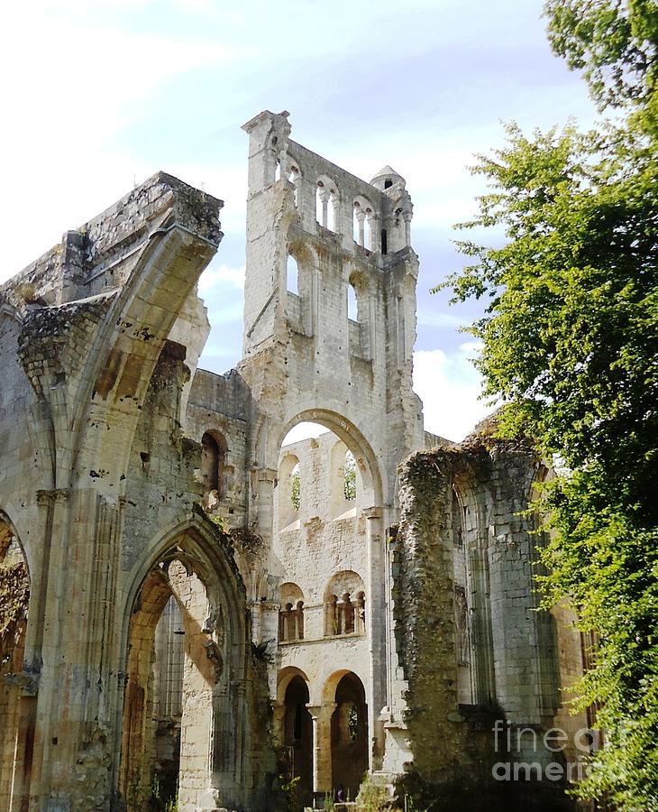 Jumieges Abbey Normandy France Digital Art by Ann Johndro-Collins