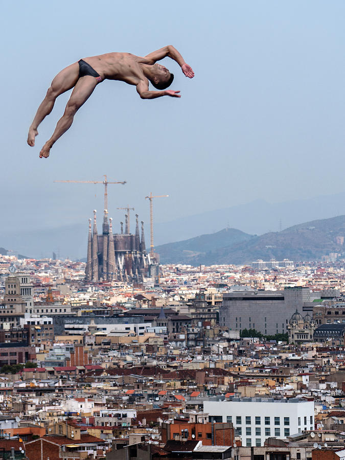 Barcelona Photograph - Jump by Klaus Lenzen