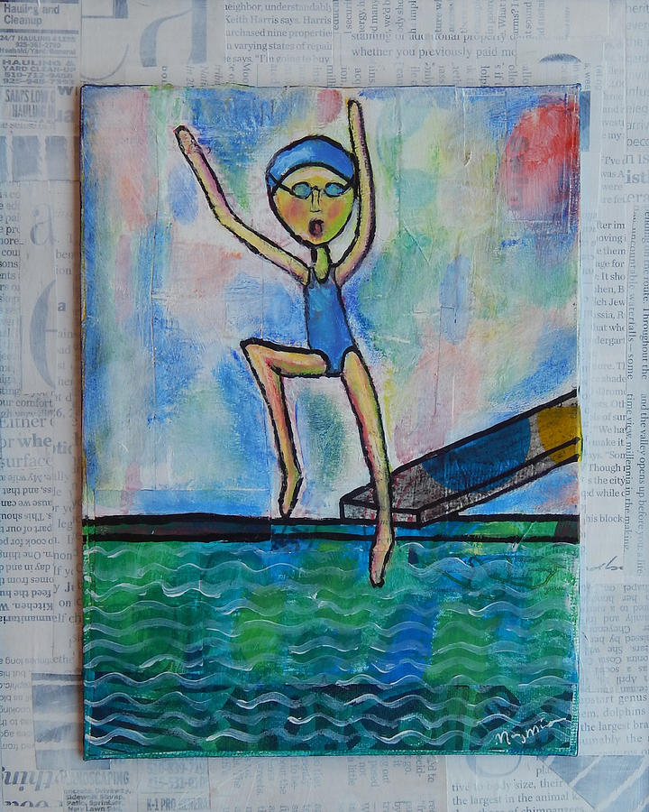 Summer Mixed Media - Jump by Mary Conner