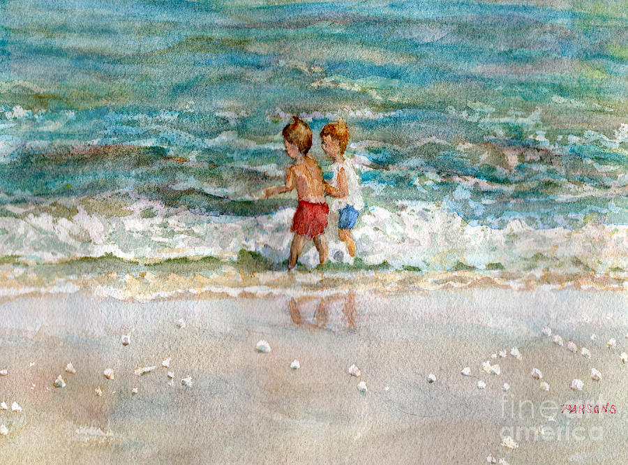 Jump the Waves Painting by Pamela Parsons