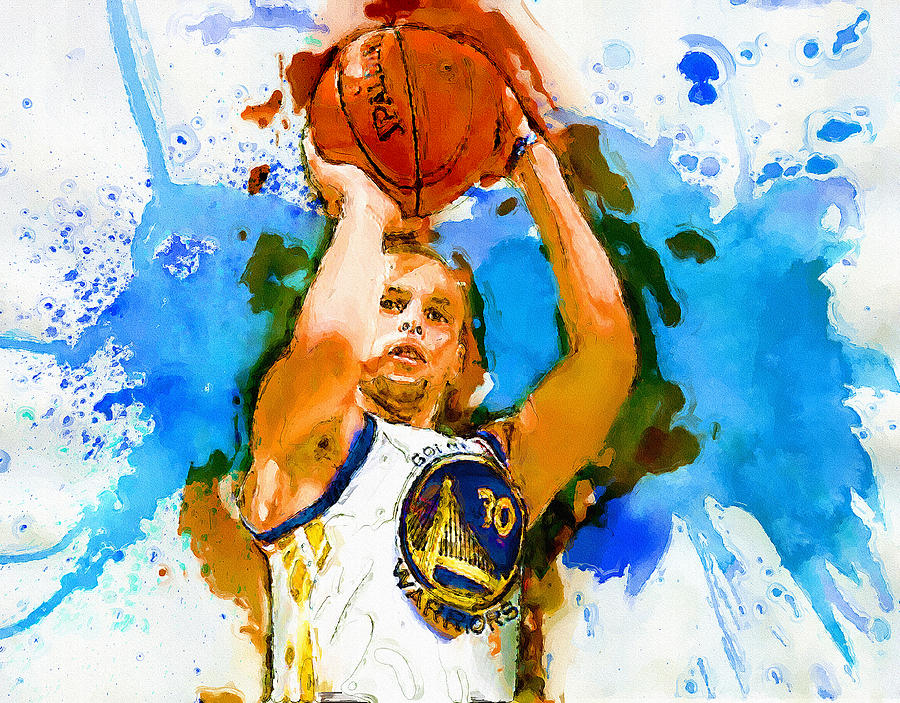 Stephen Curry Painting - Jumper by John Farr