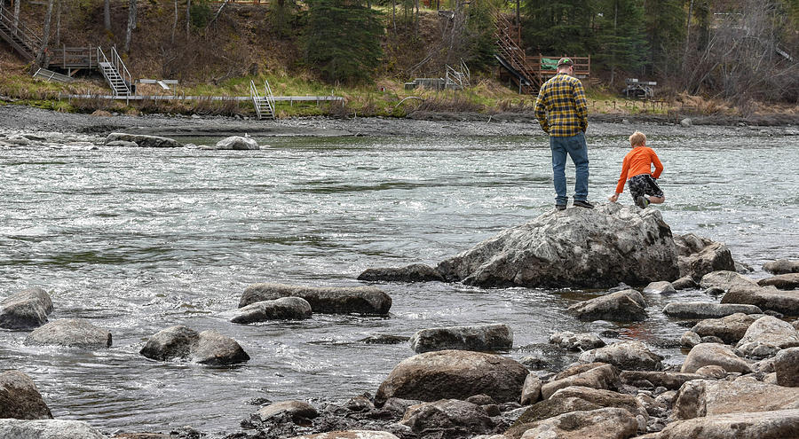 Kenai River Photograph - Jumping Down by Crewdson Photography Kenai River Photograph - Jumping Down by Crewdson Photography