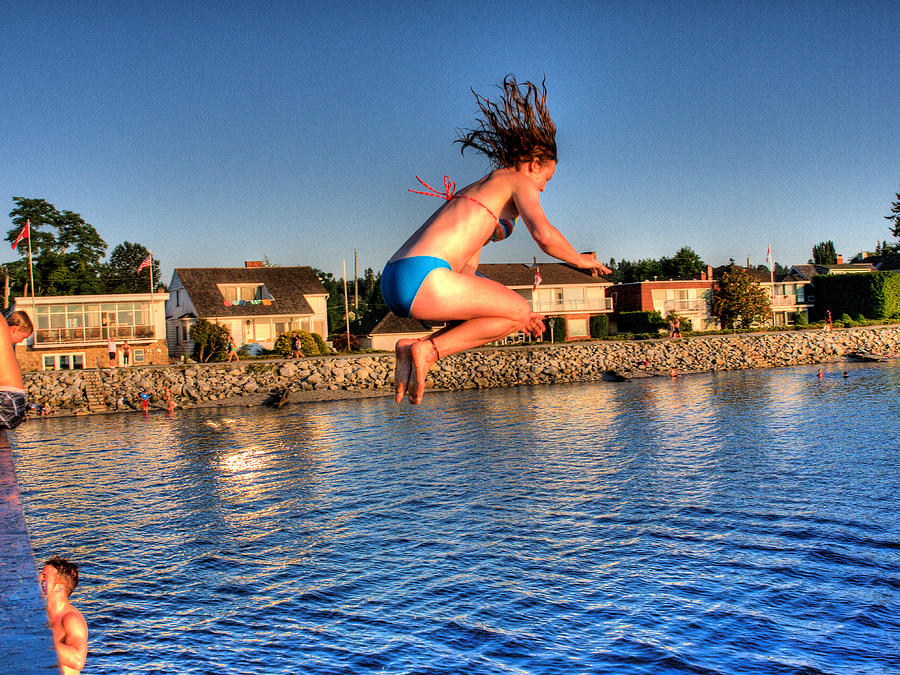 Jumping Off Photograph by Lawrence Christopher