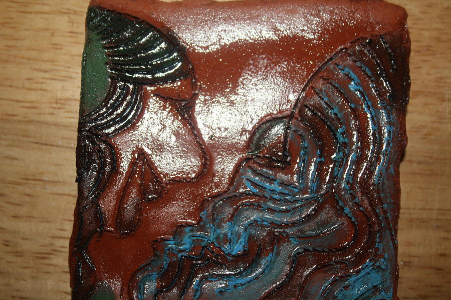 June - tile Ceramic Art by Gloria Ssali