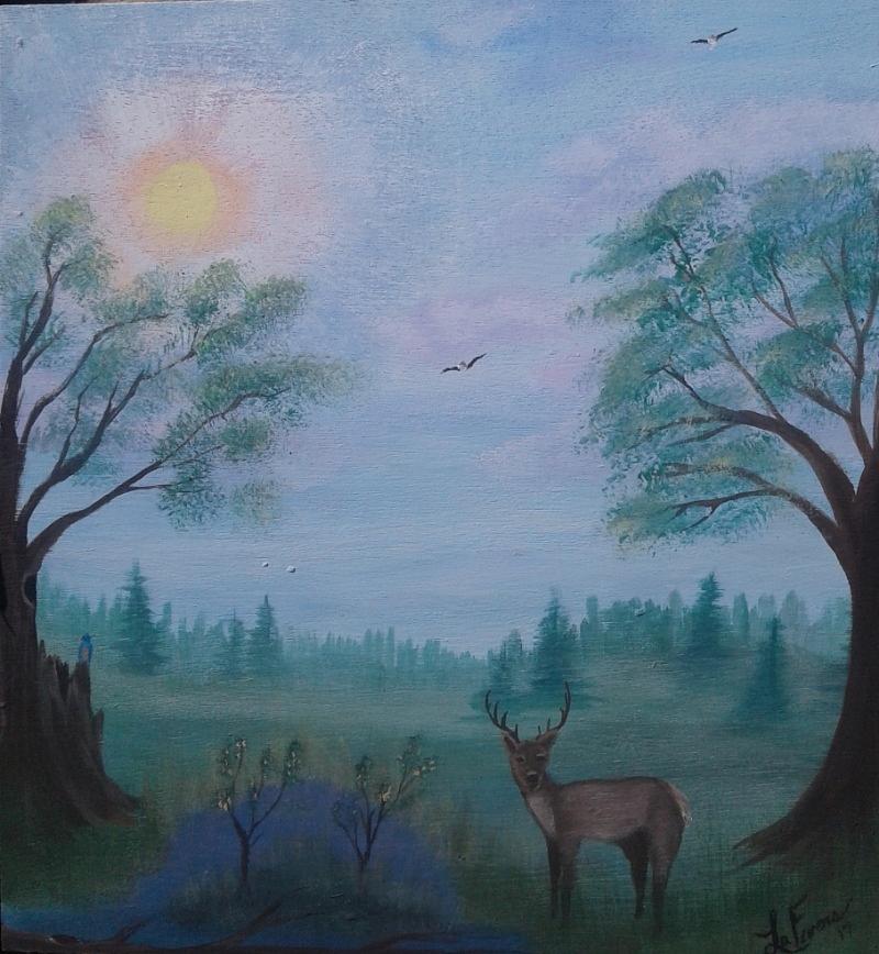 Deer Painting - June buck by Lori Lafevers