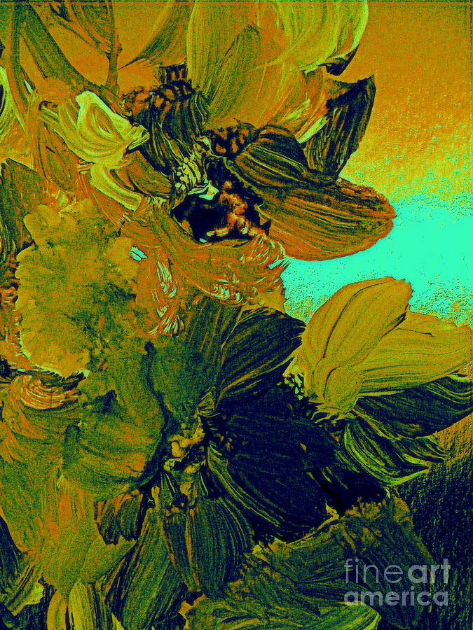 June Bugs and Flowers 2 Painting by Nancy Kane Chapman